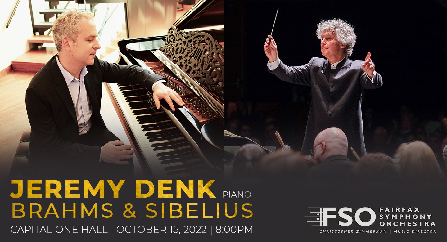 Fairfax Symphony Orchestra presents Brahms & Sibelius with Pianist Jeremy Denk
